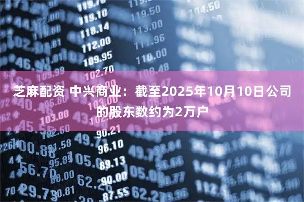 芝麻配资 中兴商业：截至2025年10月10日公司的股东数约为2万户