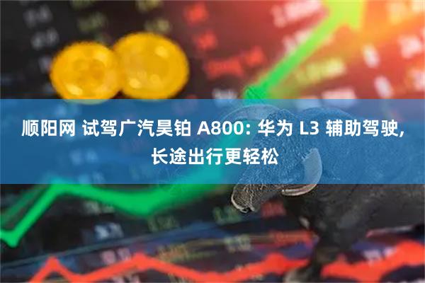 顺阳网 试驾广汽昊铂 A800: 华为 L3 辅助驾驶, 长途出行更轻松